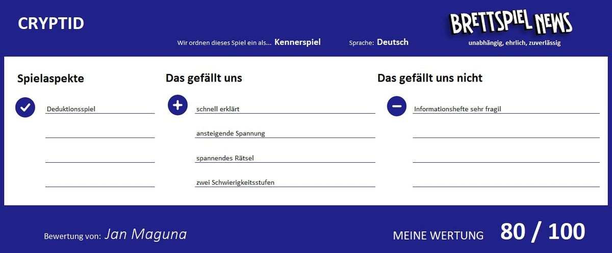 cryptid 2 meinung wertung
