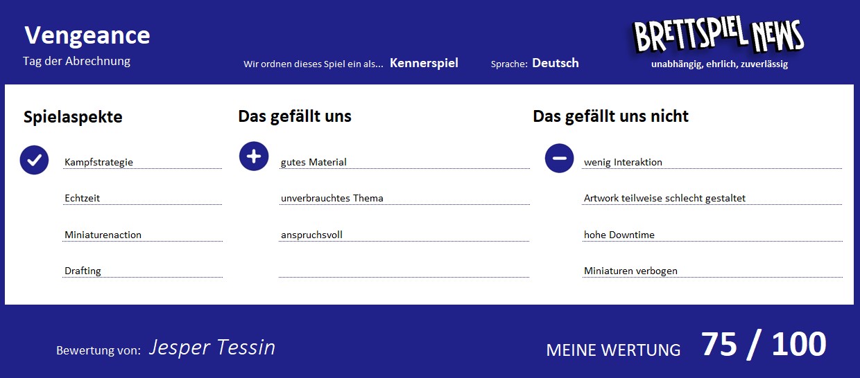 vengeance wertung