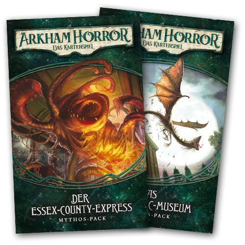 Zwei Erweiterungen für Arkham Horror Kartenspiel