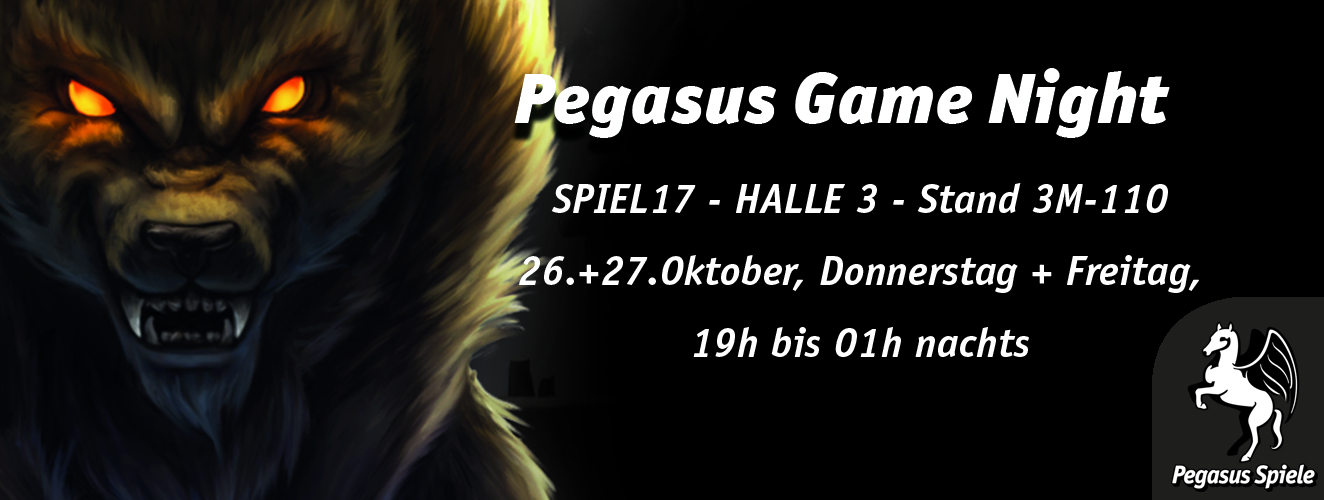 Spiel 2017: Exklusive Pegasus Game Night und Autoren Treffen