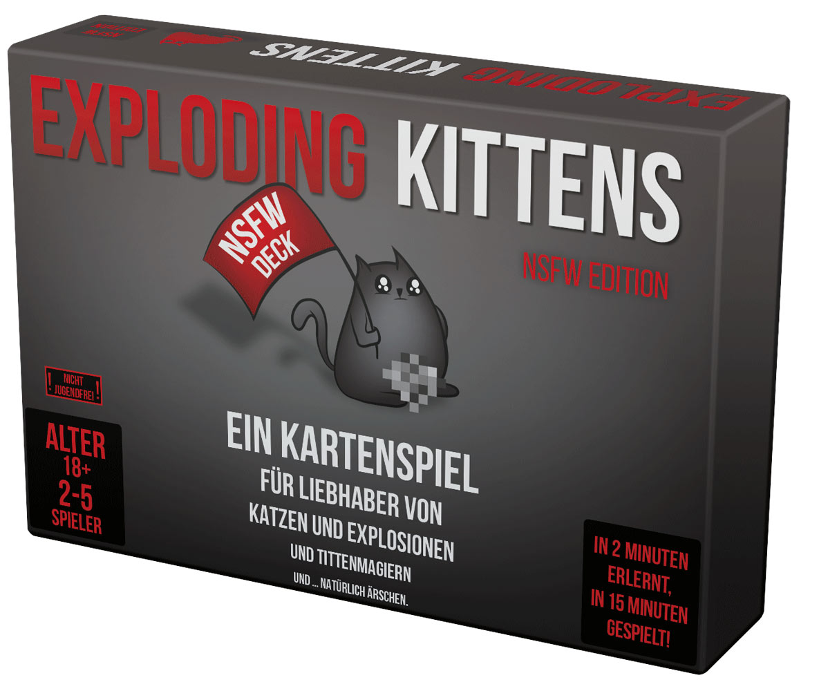 Exploding Kittens – NSFW Edition erscheint im Mai 2018Exploding Kittens – NSFW Edition im Handel verfügbar
