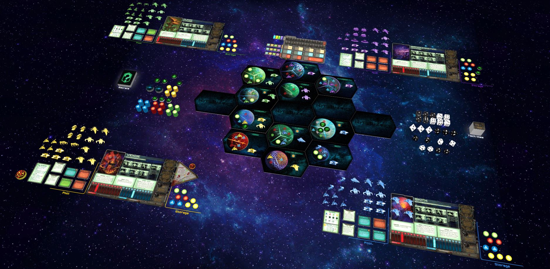 Kickstarter // Hyperspace – 4x Spiel mit bis zu 25 Fraktionen