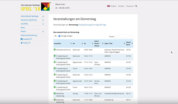 Neuigkeiten zur Internationale Spieltage SPIEL '18 
