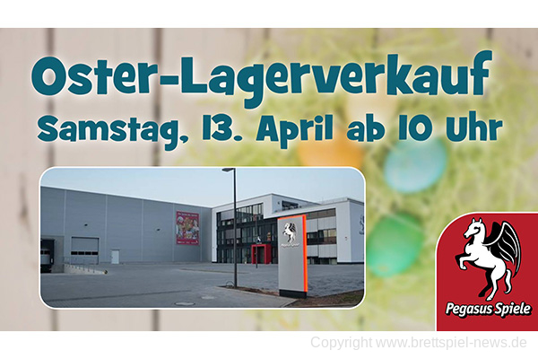 PEGASUS SPIELE // Lagerverkauf am 13.04.2019