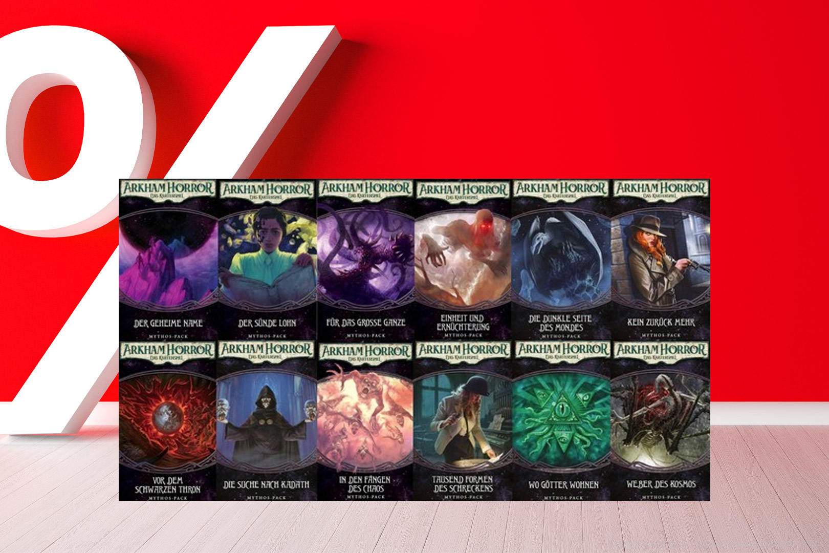 Arkham Horror: Das Kartenspiel Mega Bundle im Wert von 204 € für 25 € kaufen