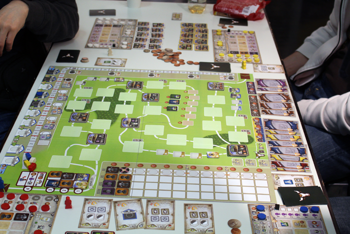 Prototyp  „Great Western Trail“ von Alexander Pfister, Brettspiel, Strategiestpiel